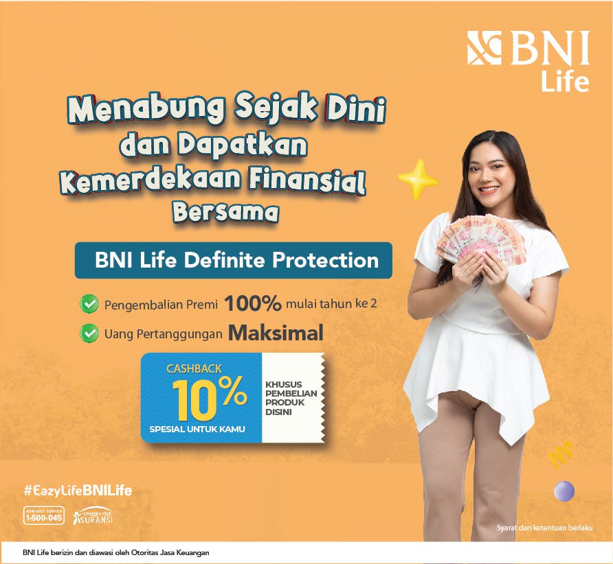 Promo Cashback - Rencana Tabungan (BNI Life Definite Protection)